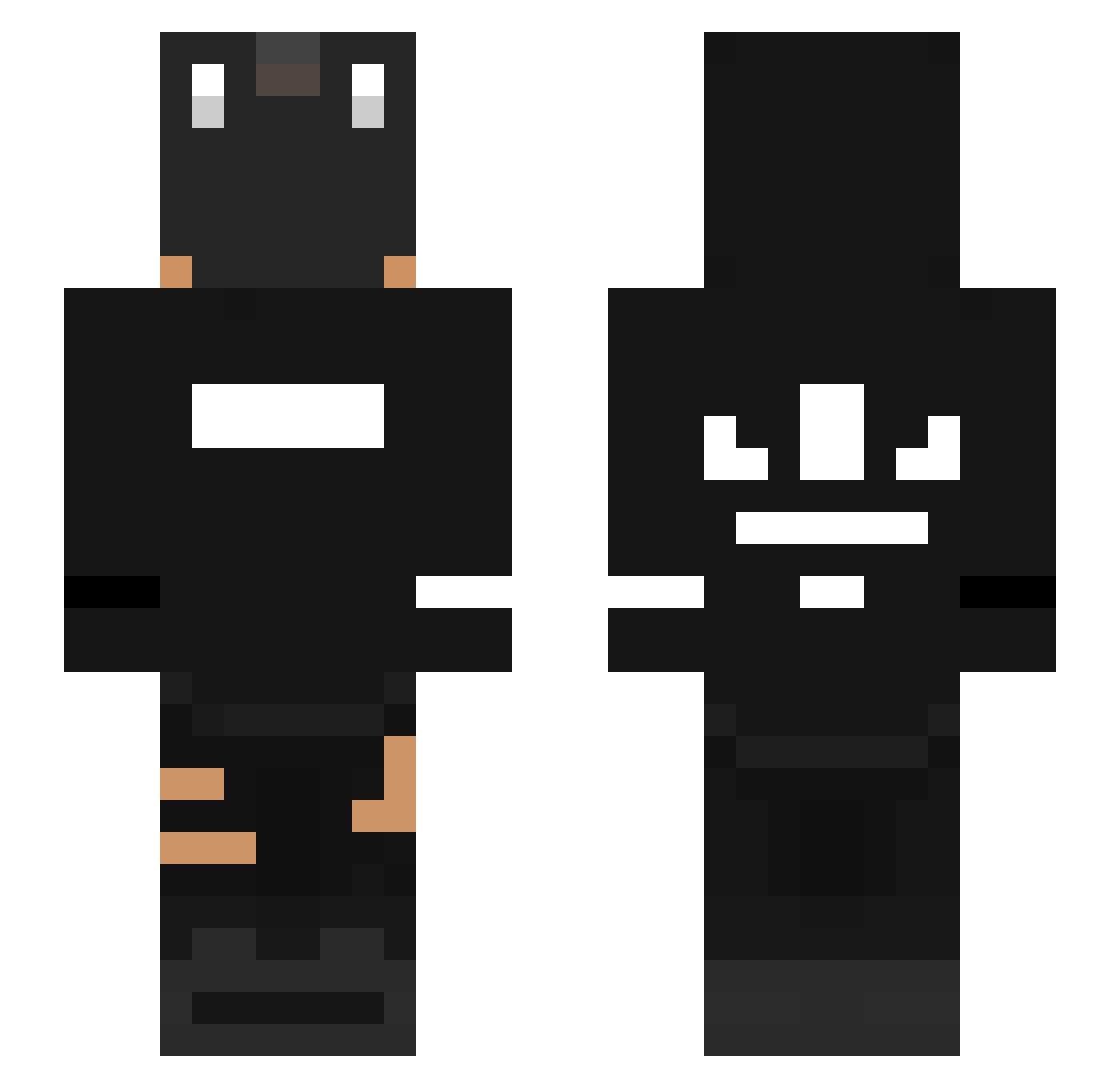 Wintrex32 Minecraft skin, front and back view