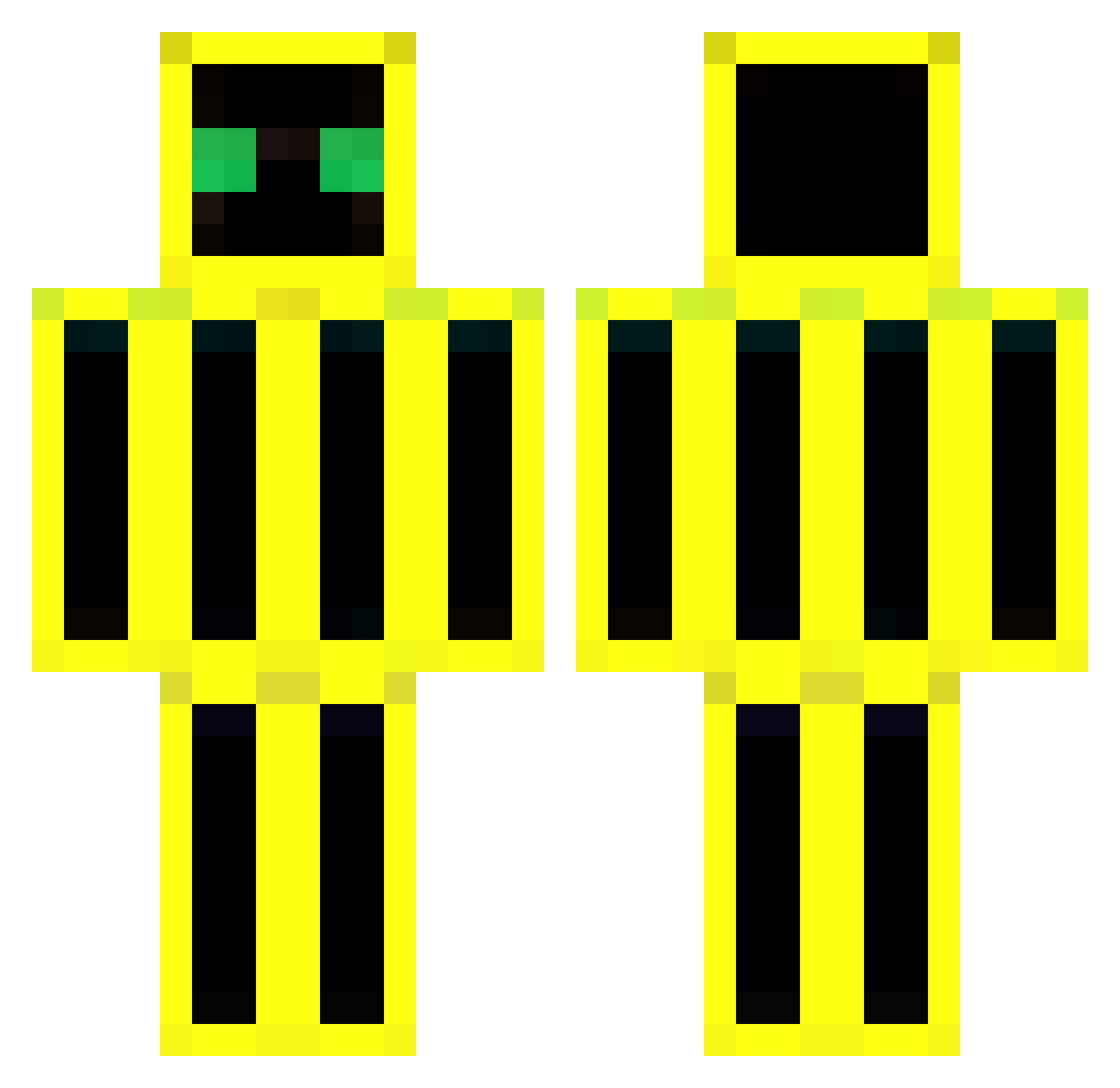 Vaccinator Minecraft skin, front and back view