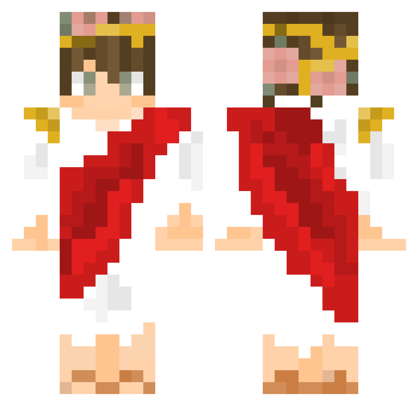 kratousek Minecraft skin, front and back view