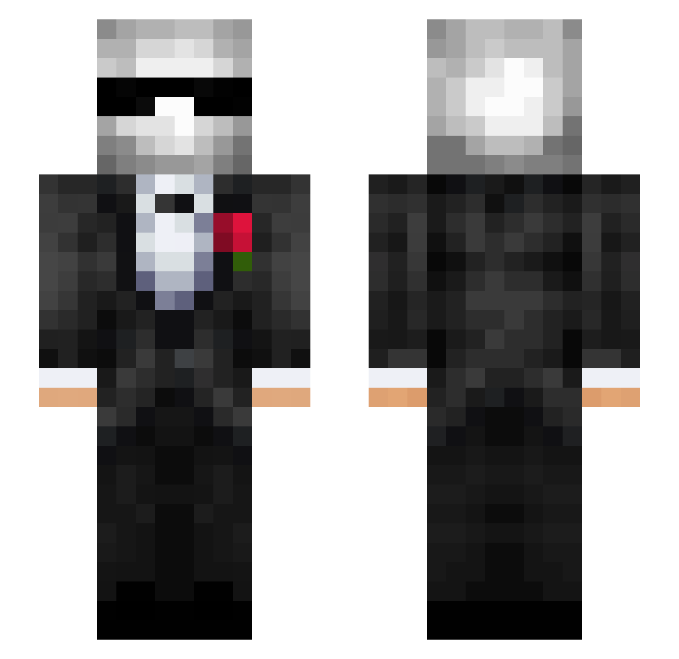 rcky23 Minecraft skin, front and back view