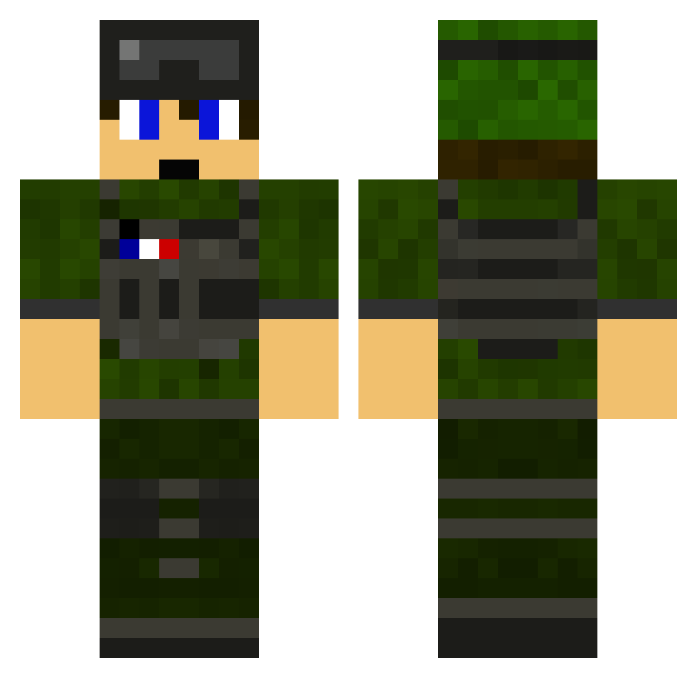 francoisleroi Minecraft skin, front and back view