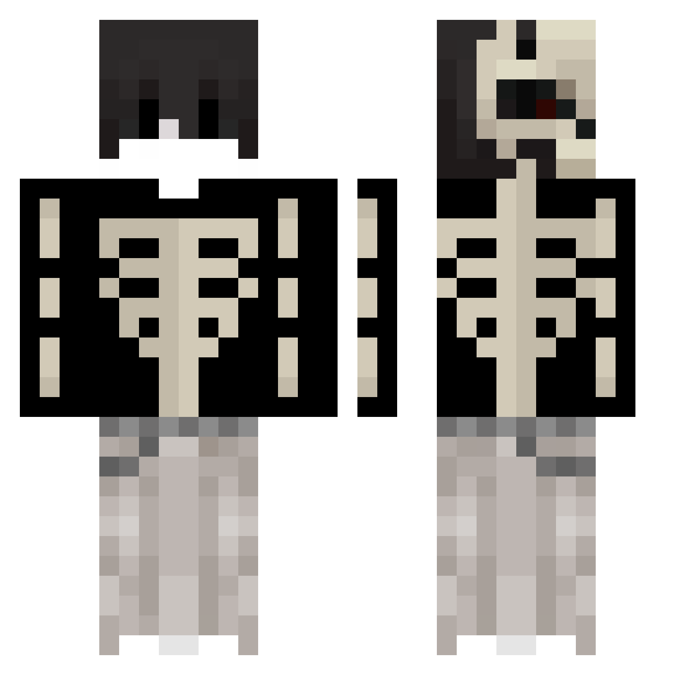 fafik45678 Minecraft skin, front and back view