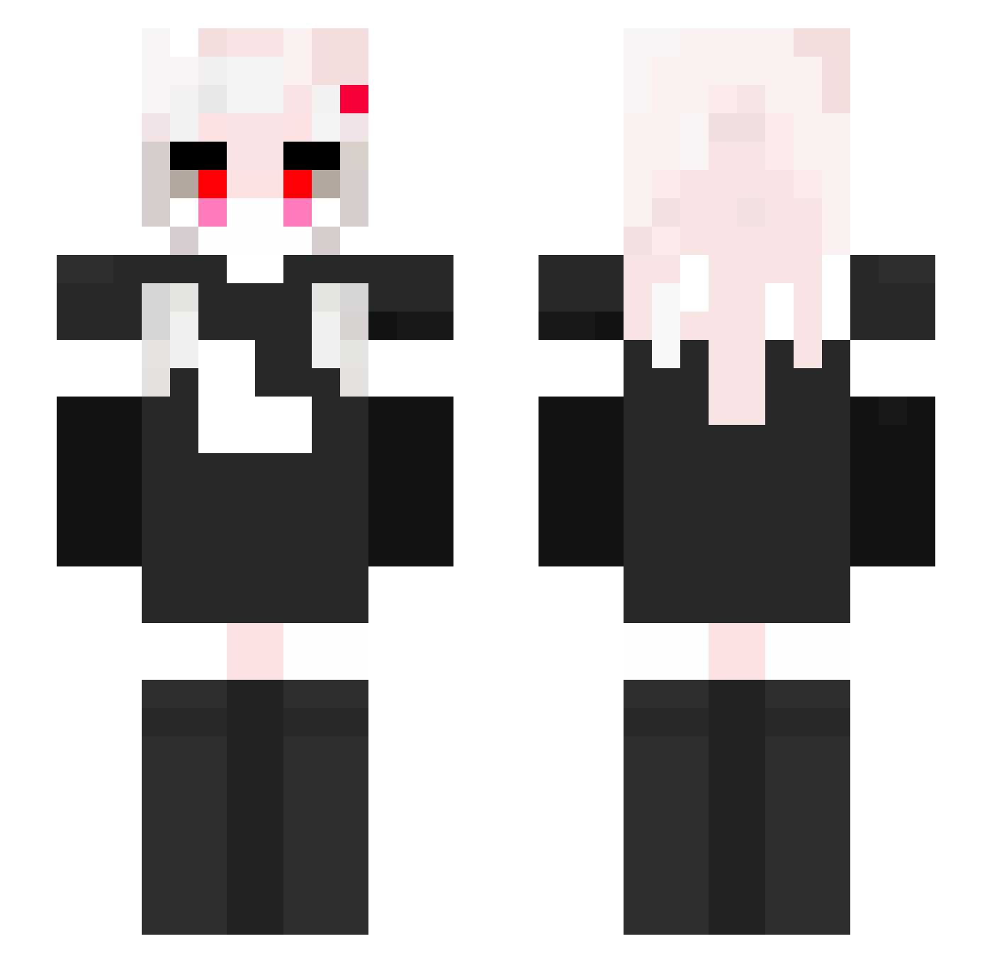 uw00000n Minecraft skin, front and back view
