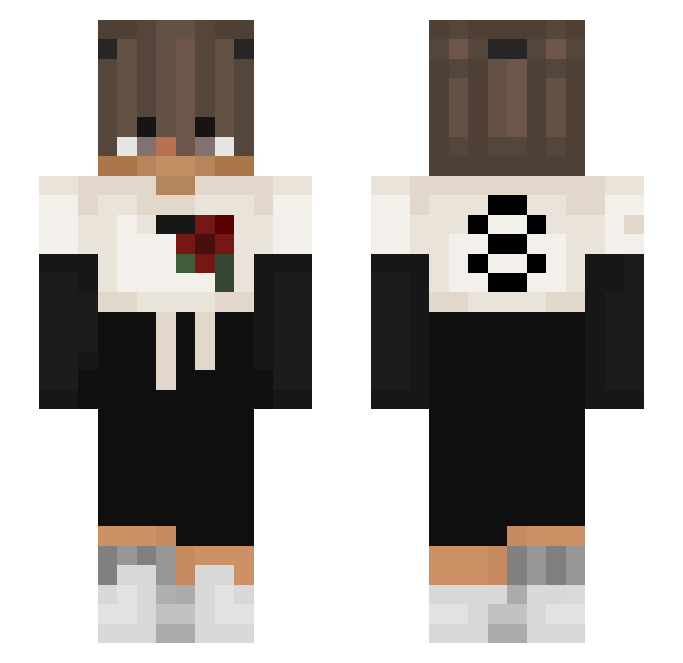 xBonGGx Minecraft skin, front and back view