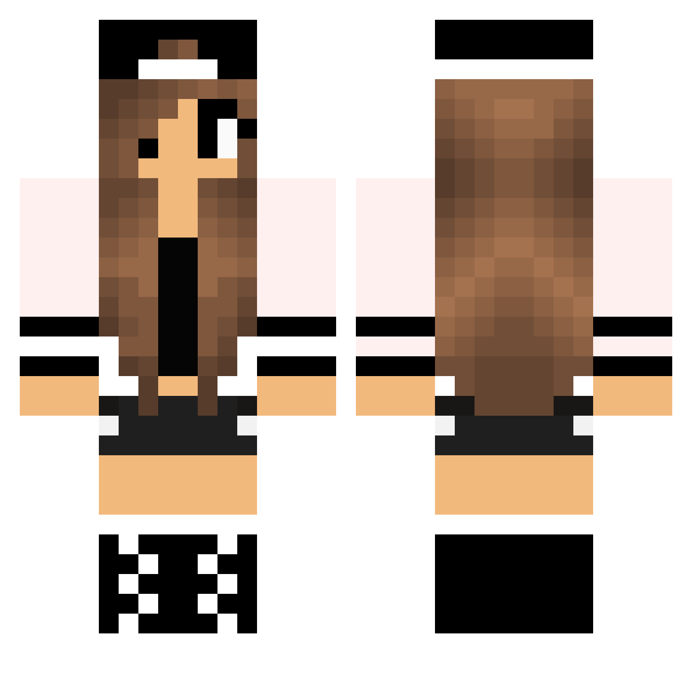 Shirosin_SS Minecraft skin, front and back view