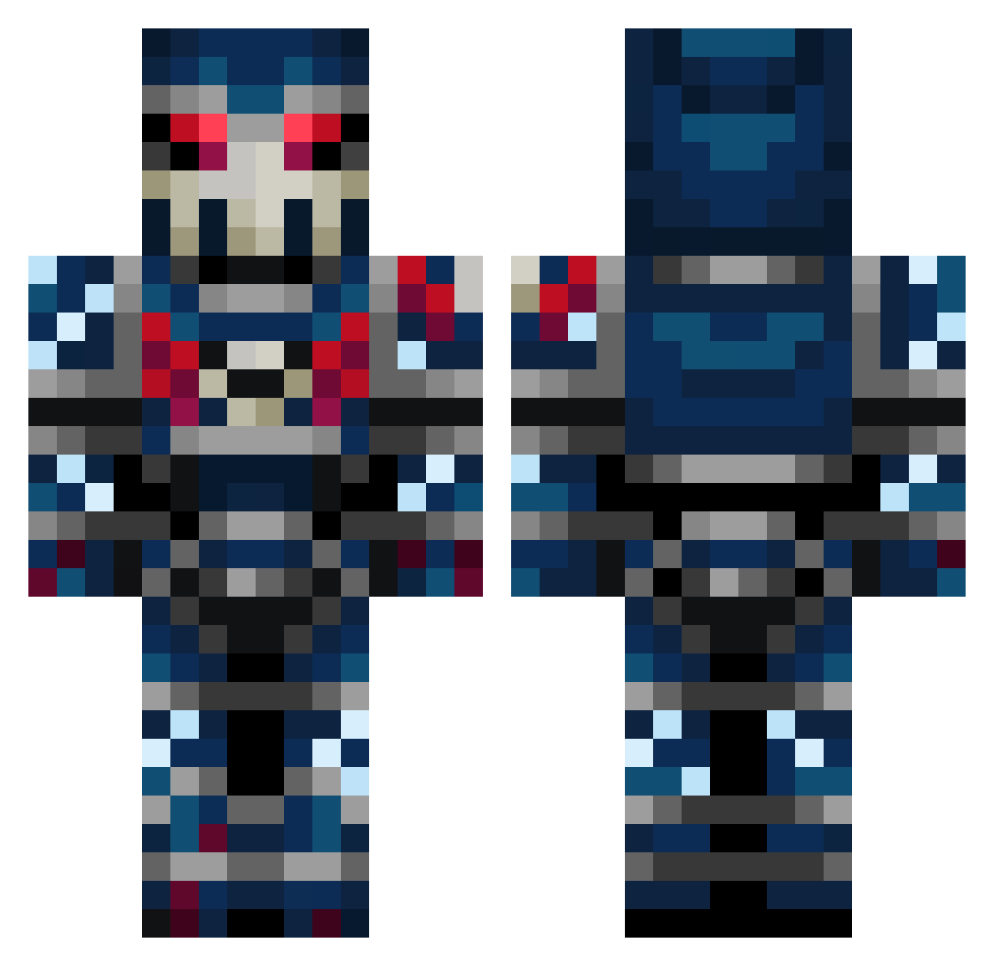 Naoya_The_Goat Minecraft skin, front and back view