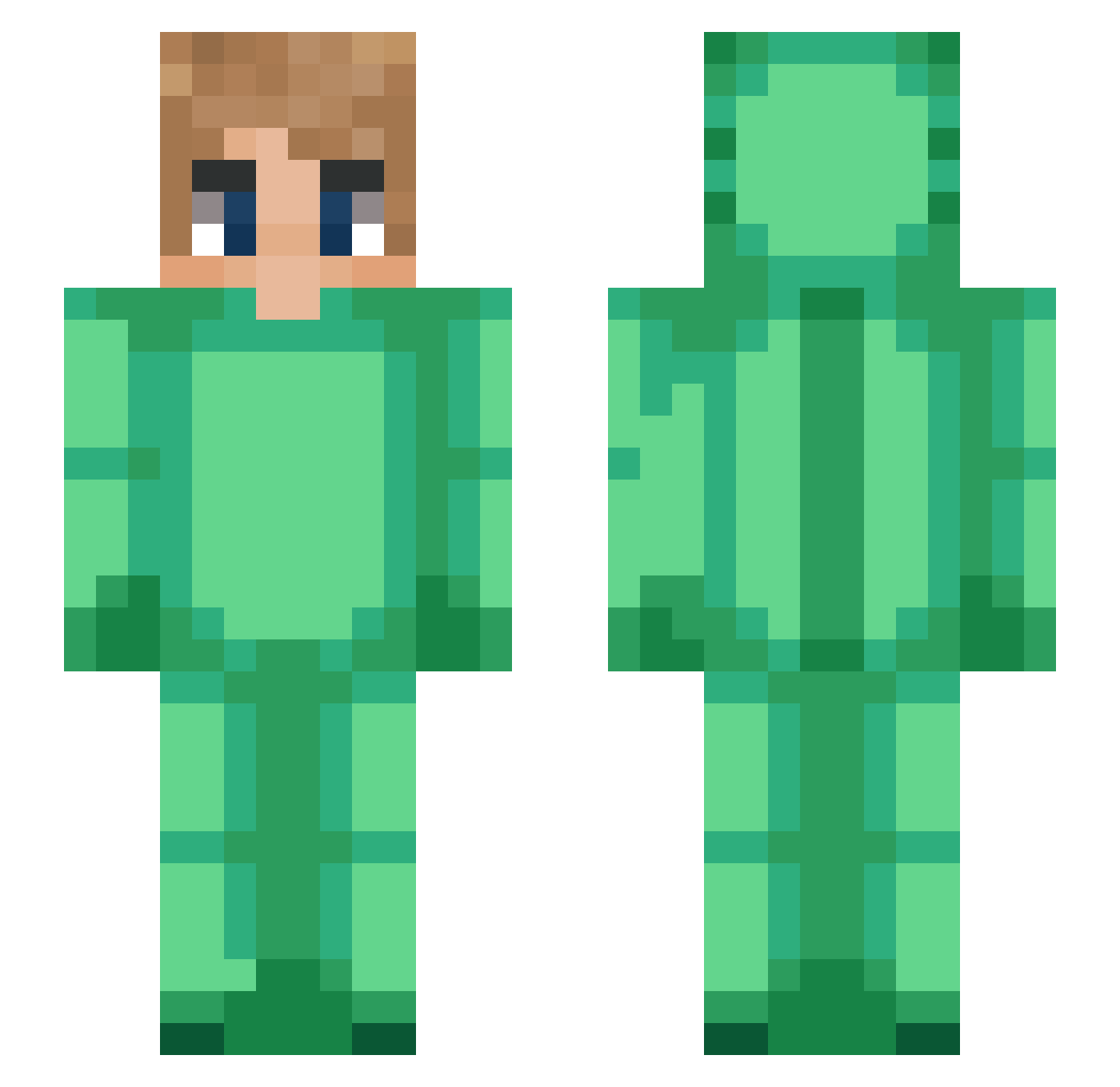 StudentkaPrawa Minecraft skin, front and back view