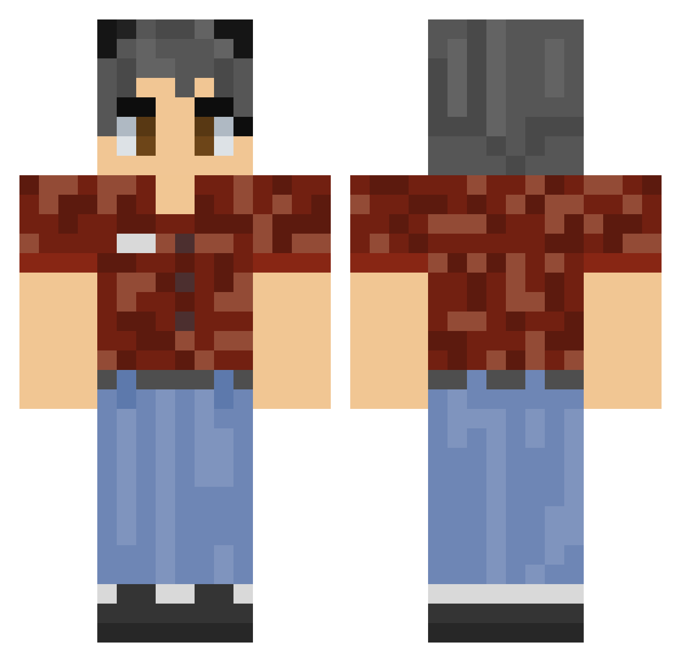 Rafeskie Minecraft skin, front and back view