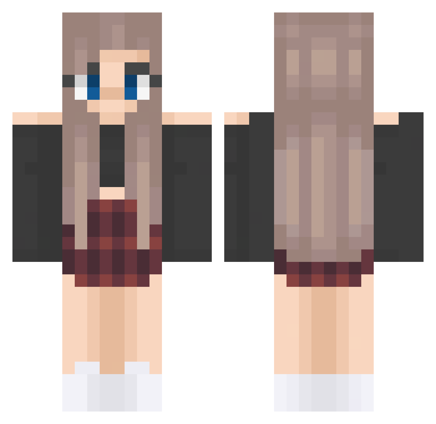 RosieBug Minecraft skin, front and back view