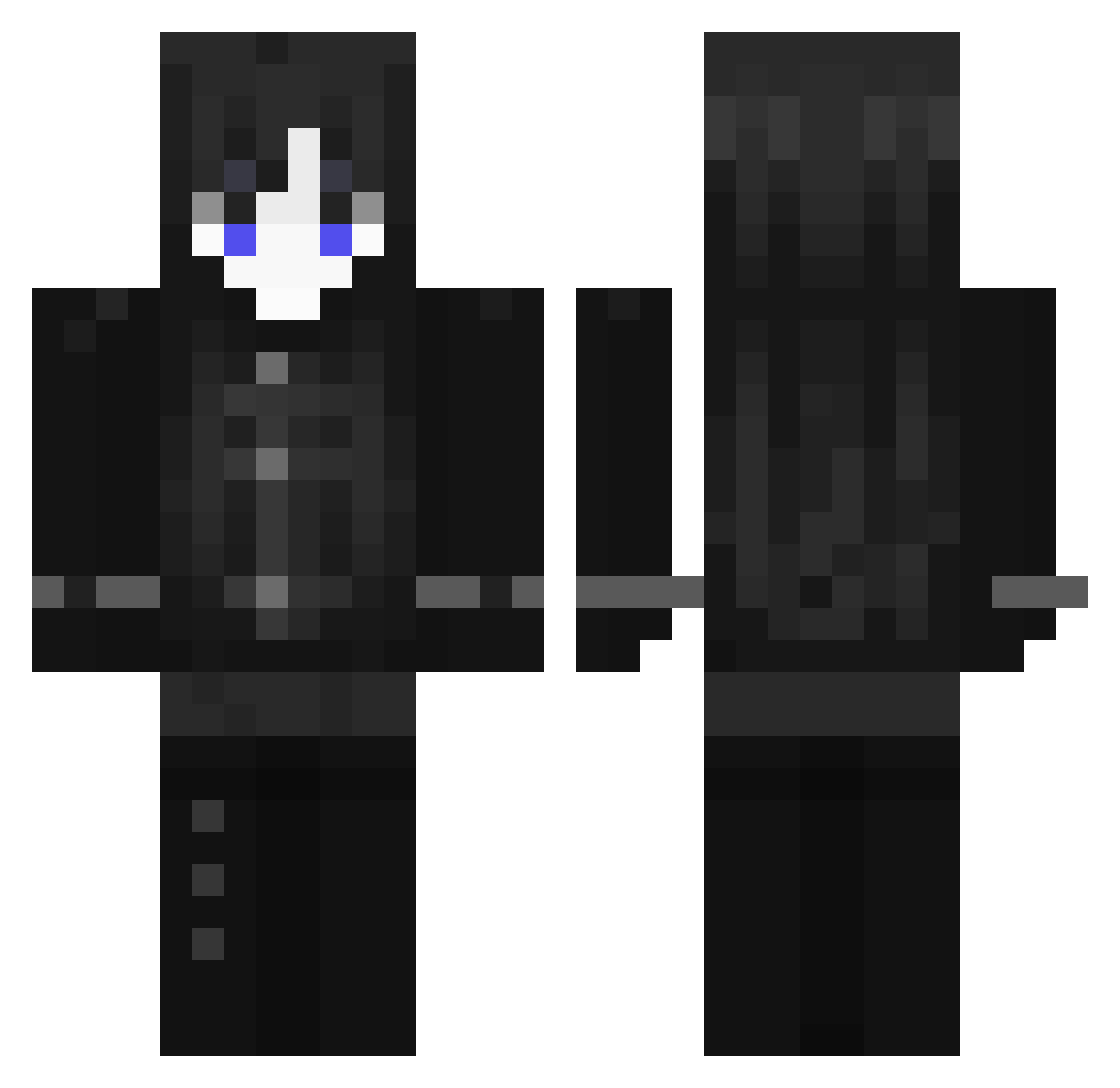 wrxsl Minecraft skin, front and back view