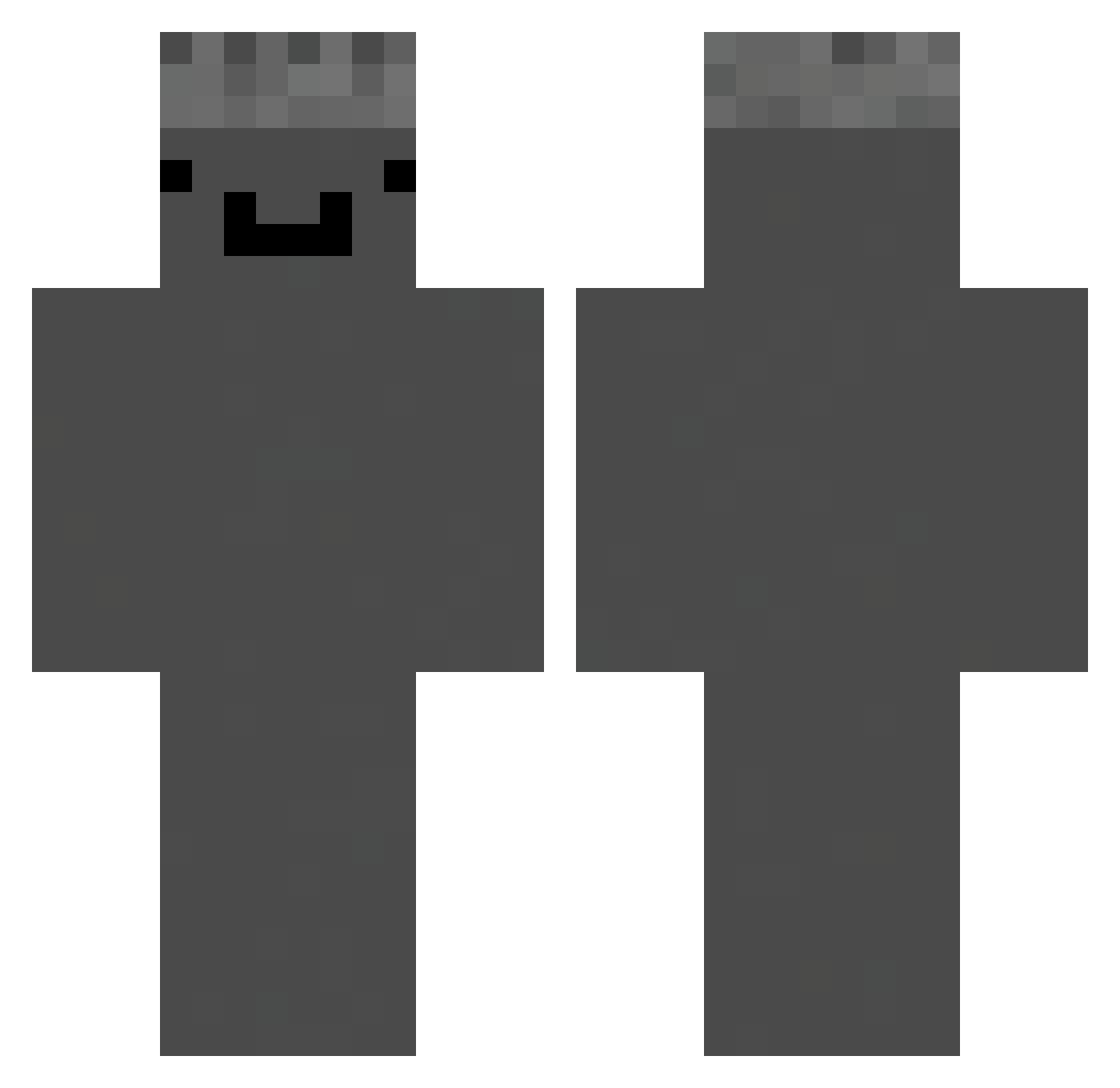NotAm1nn Minecraft skin, front and back view