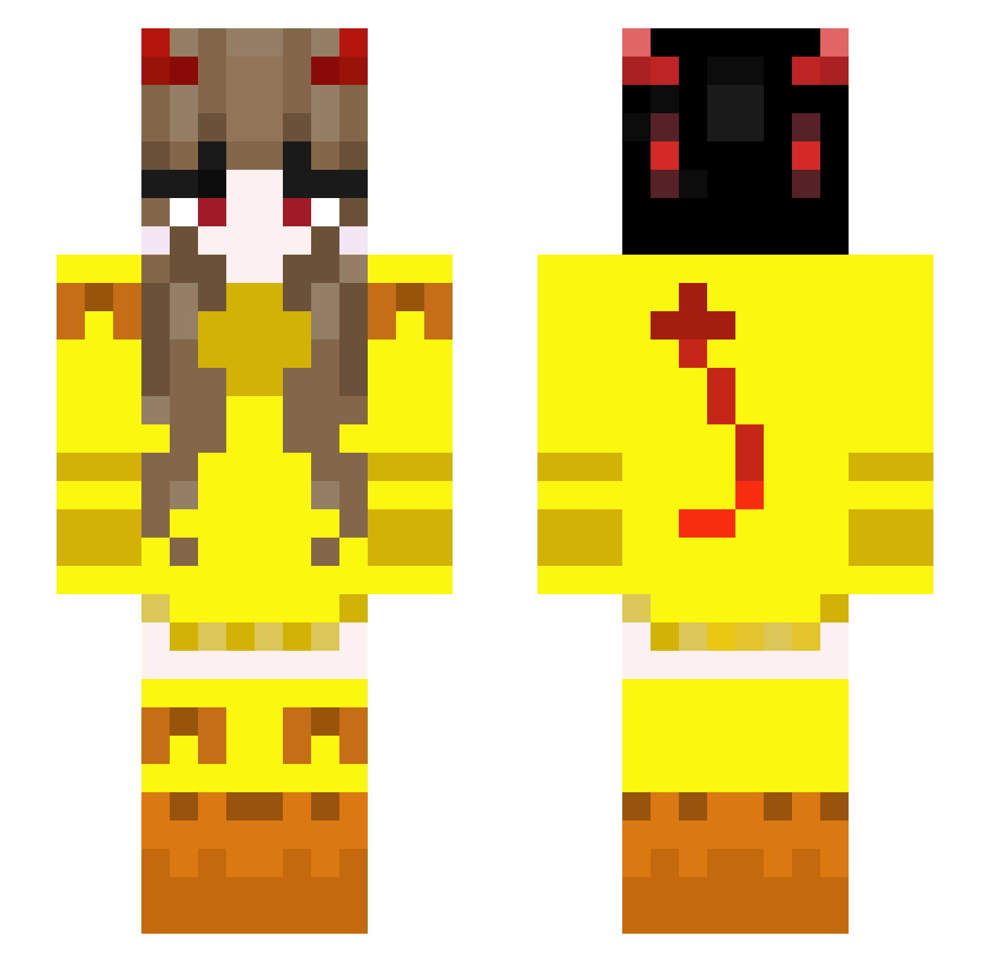 KeinWildesAurora Minecraft skin, front and back view
