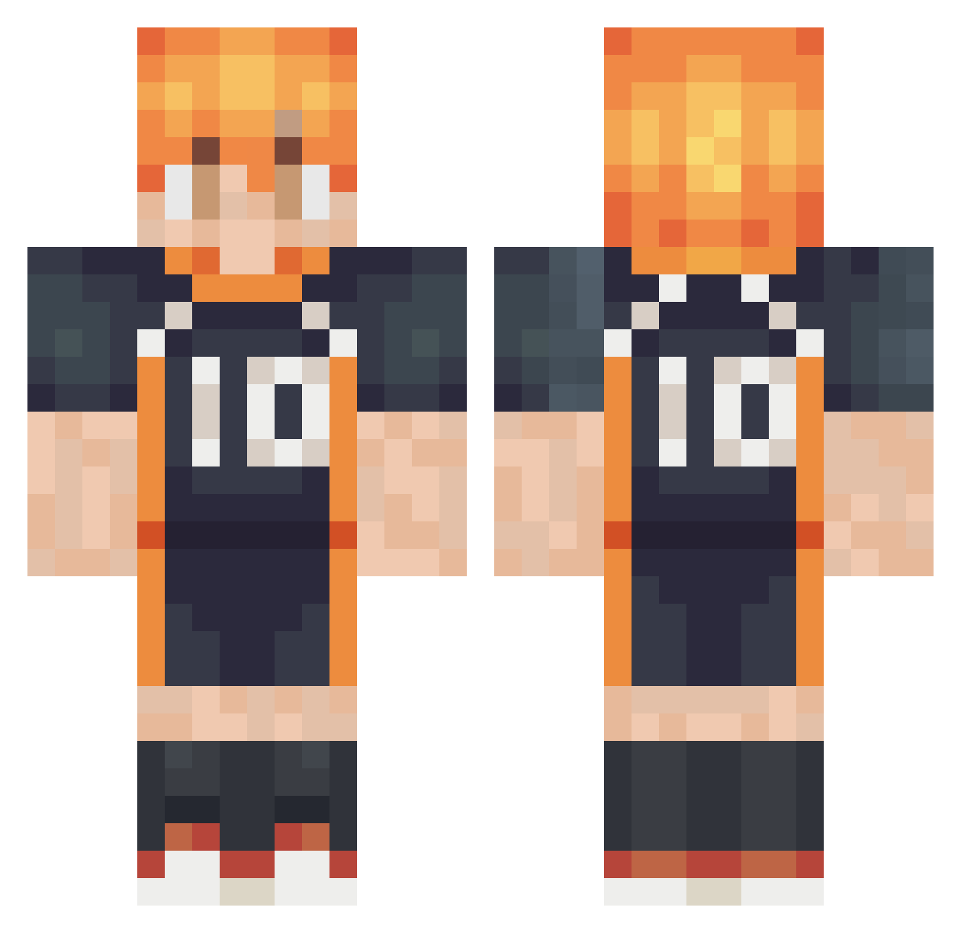 TAMEROO Minecraft skin, front and back view