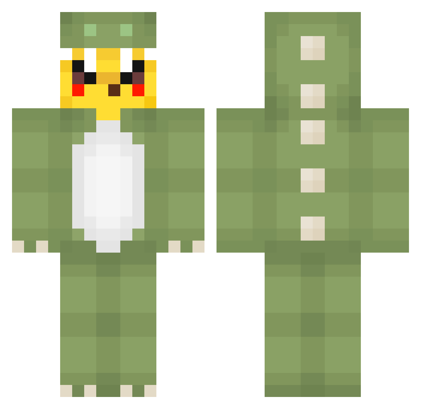 pikachu0630 Minecraft skin, front and back view