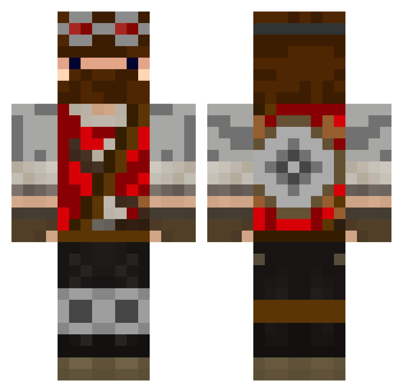 tjfire2 Minecraft skin, front and back view