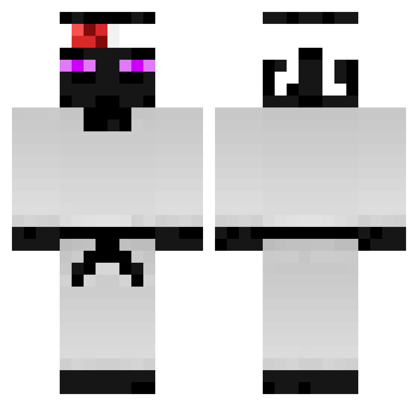 bagz666 Minecraft skin, front and back view