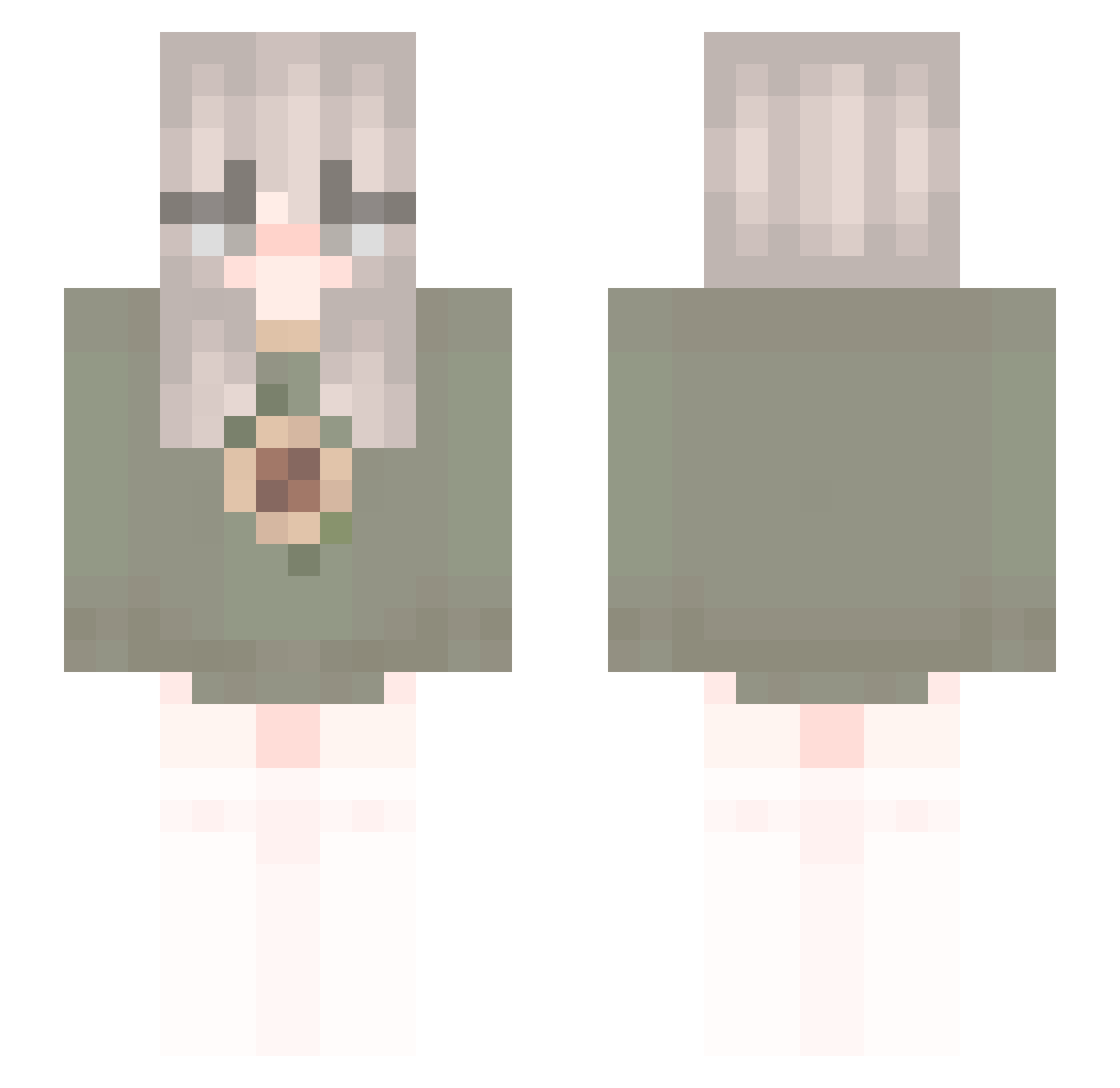 Umarmung Minecraft skin, front and back view