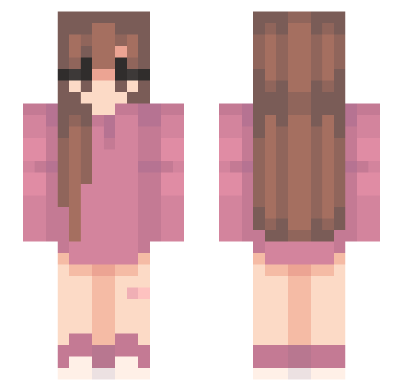 maria327 Minecraft skin, front and back view