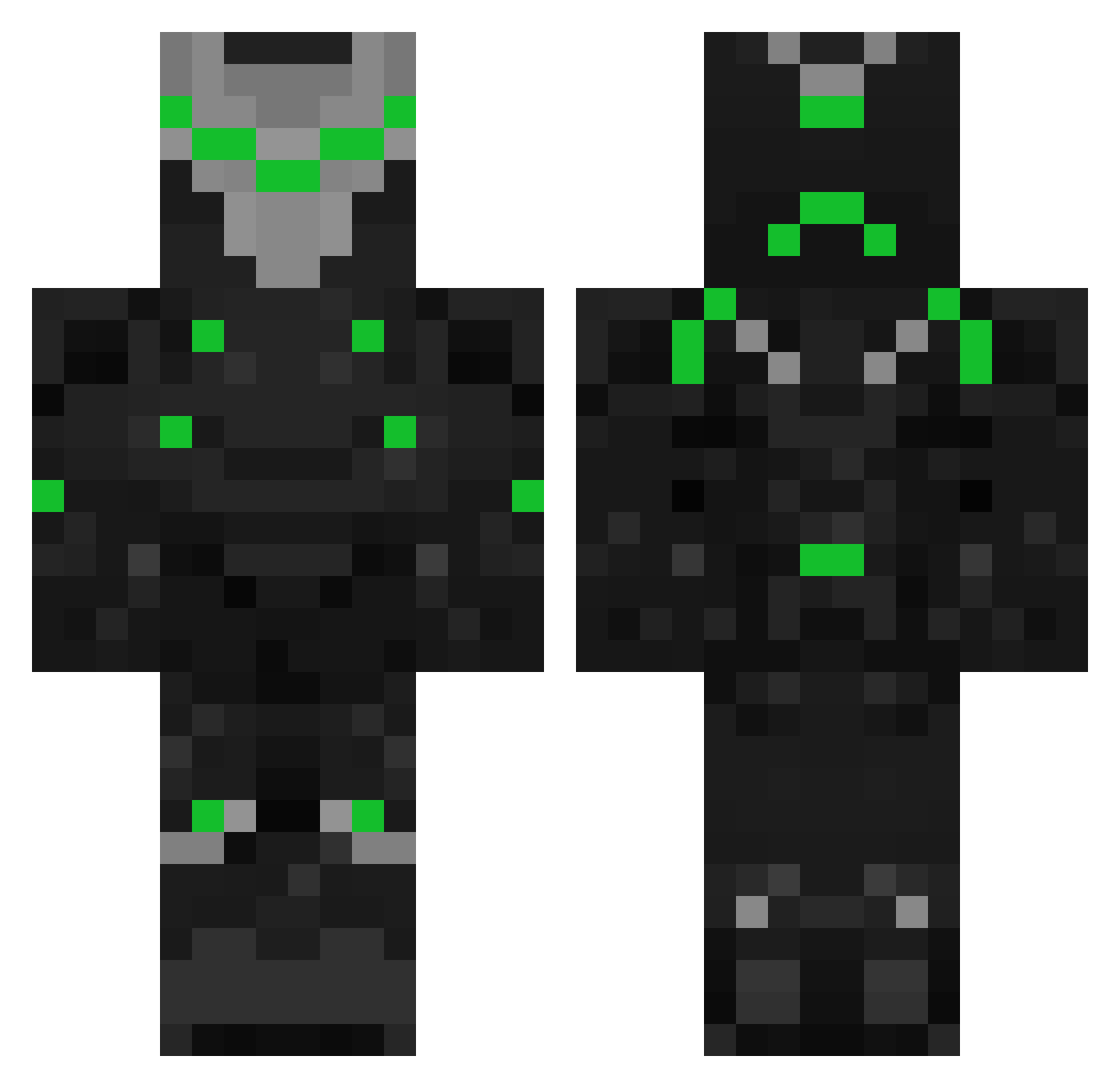 DogSniffer16 Minecraft skin, front and back view
