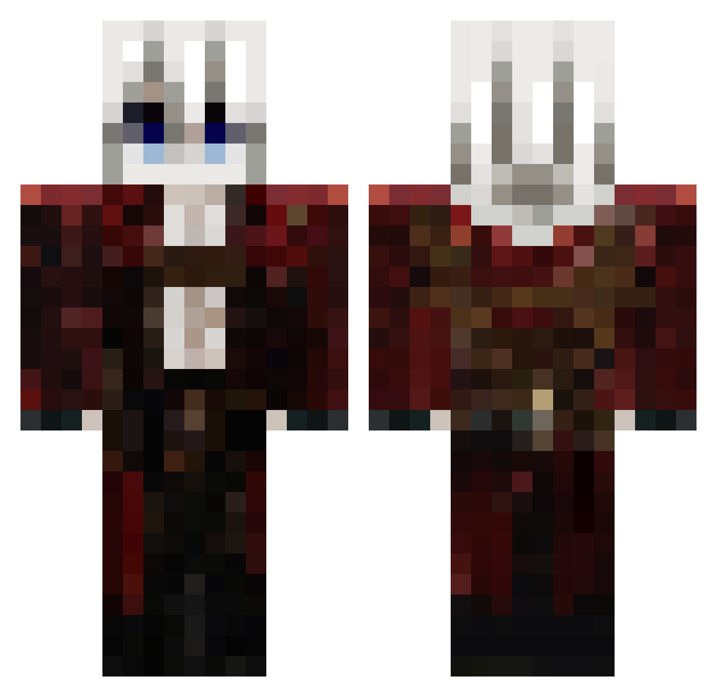 ilanvdb Minecraft skin, front and back view