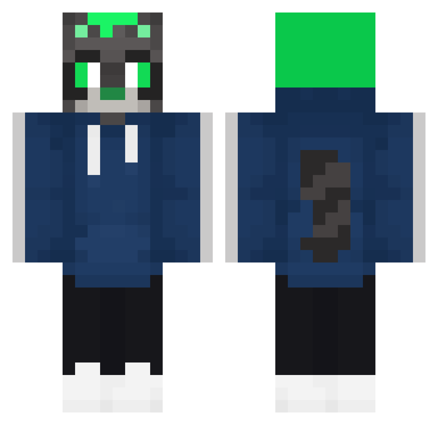 Prezletwizler8tr Minecraft skin, front and back view