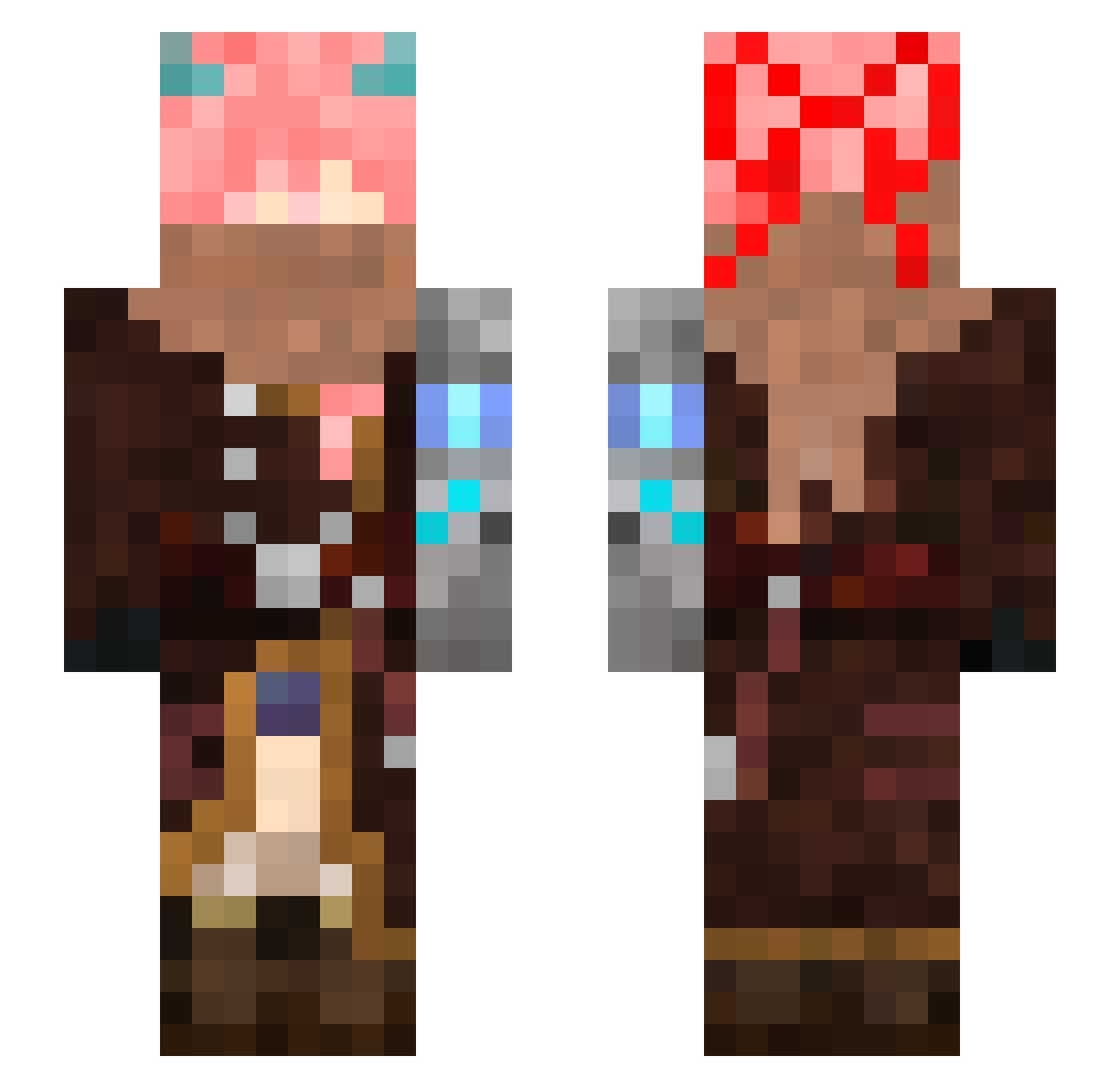 Christina17 Minecraft skin, front and back view