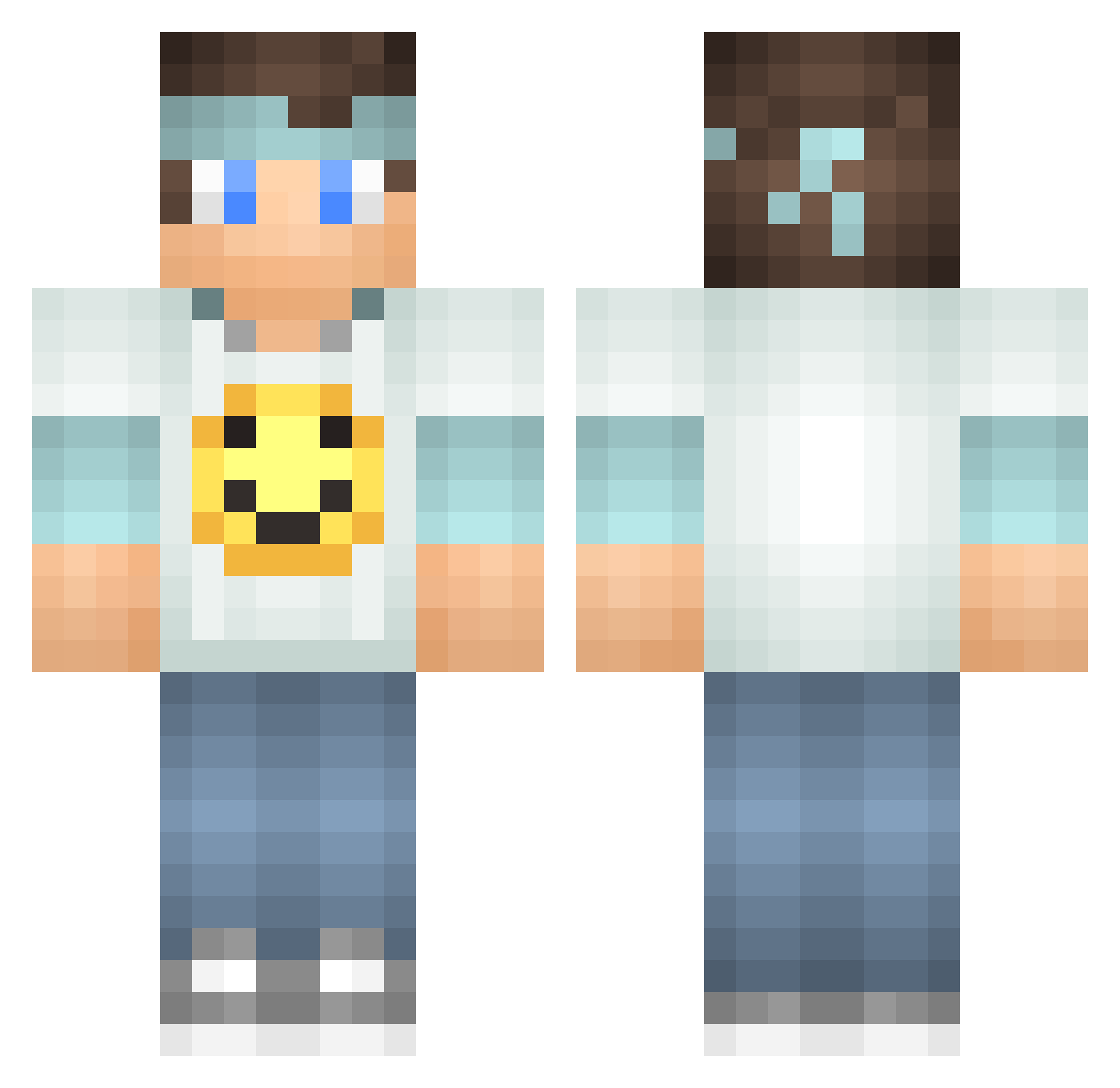 Prodigieux Minecraft skin, front and back view