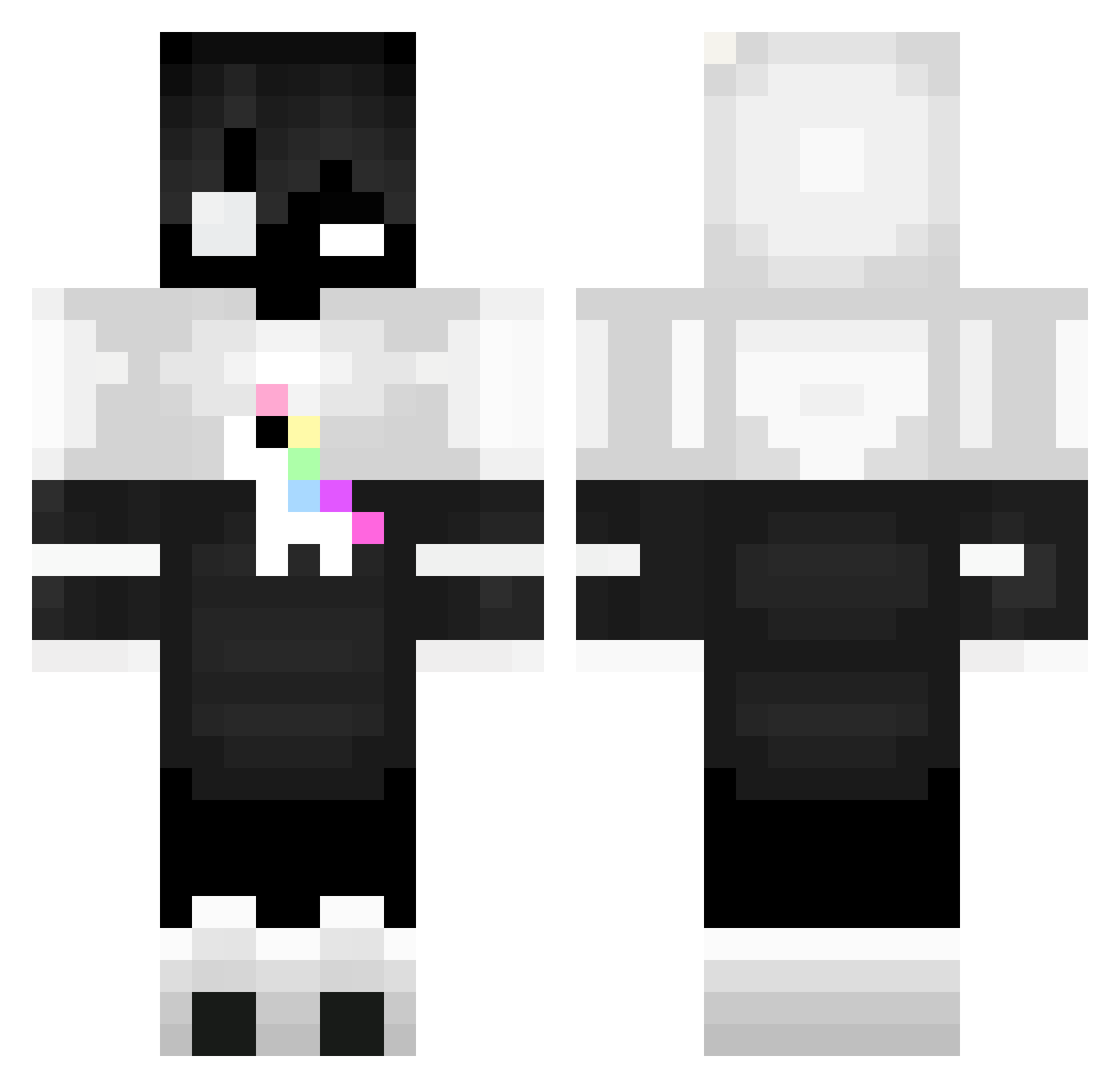 Franchised Minecraft skin, front and back view