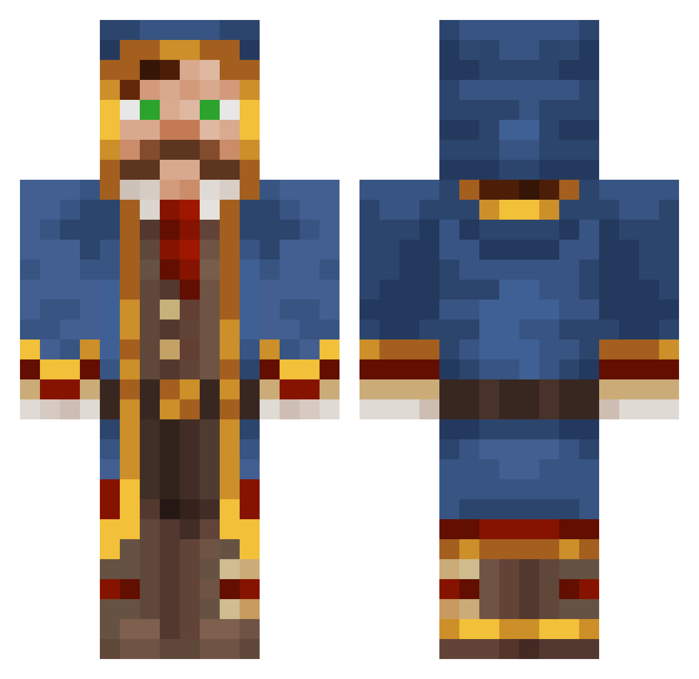 CoolJoker372 Minecraft skin, front and back view