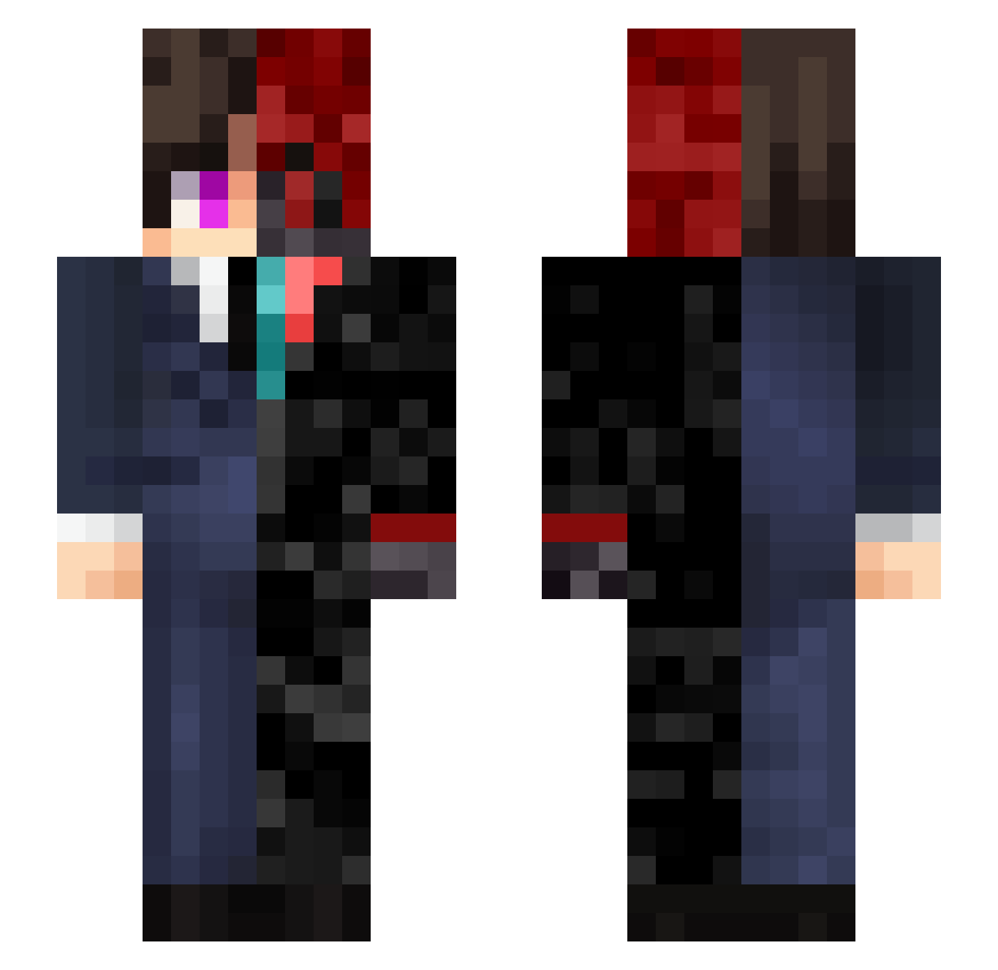 Underlord333 Minecraft skin, front and back view