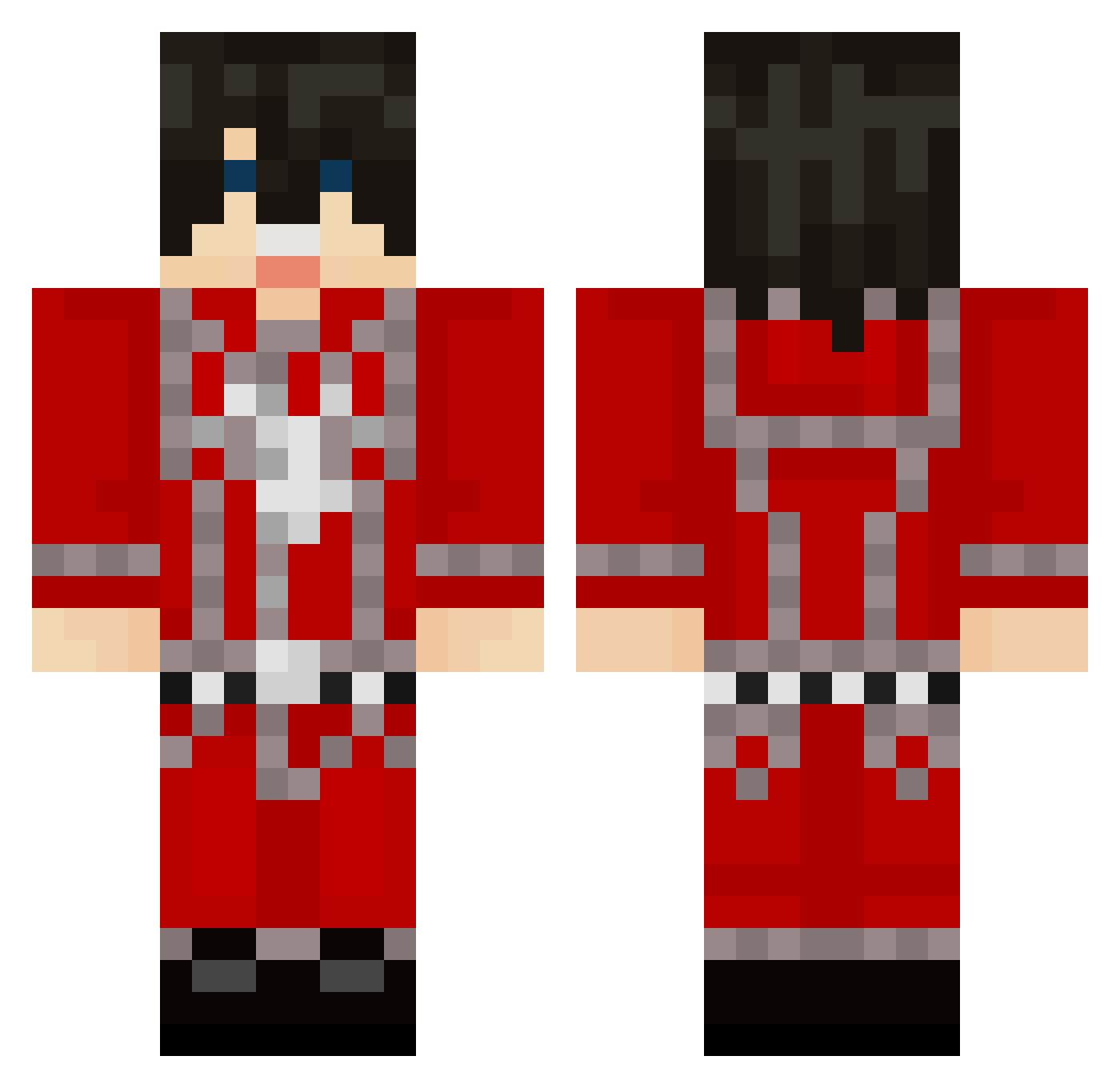 Shalom00 Minecraft skin, front and back view