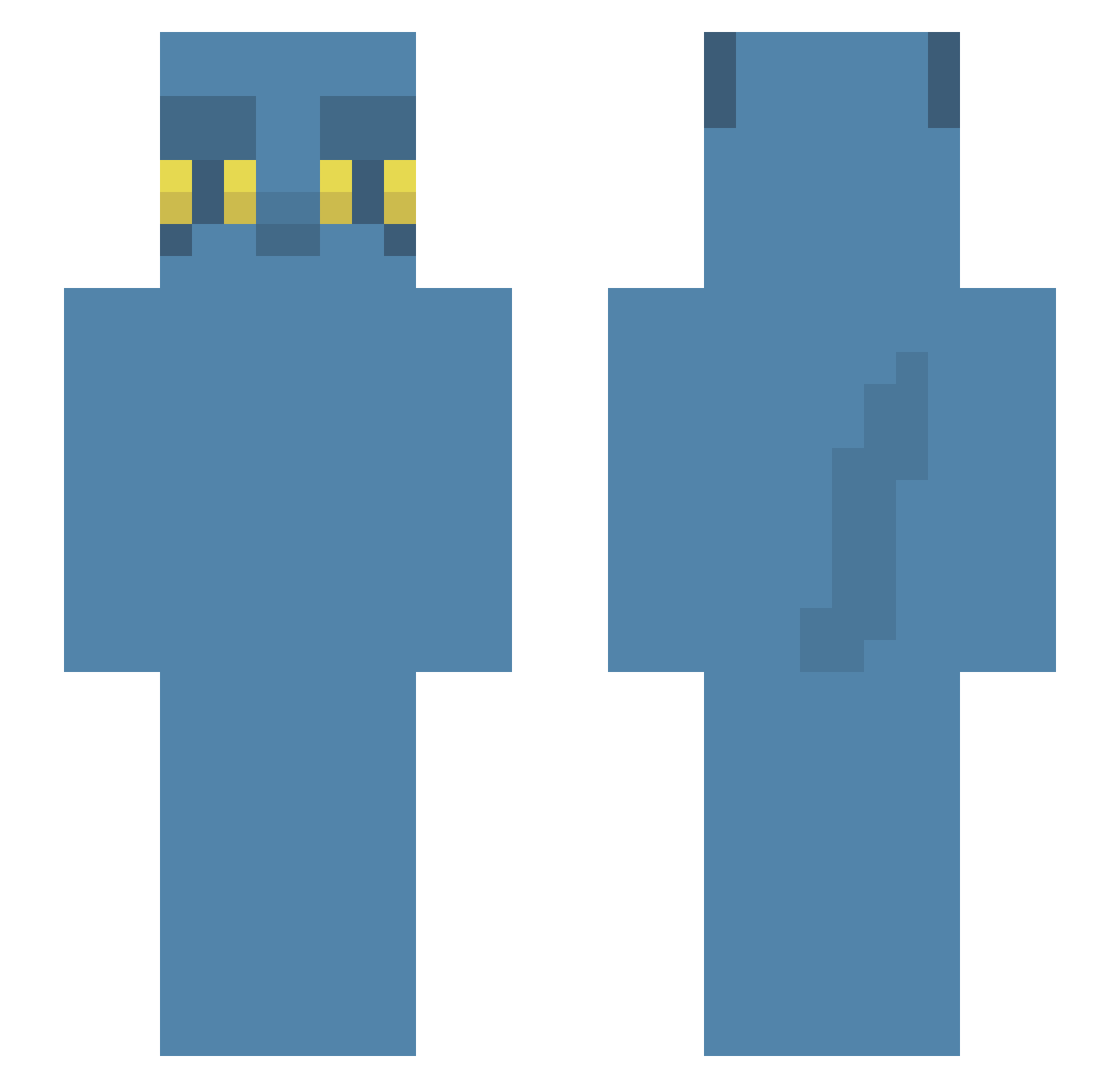 Shout Minecraft skin, front and back view