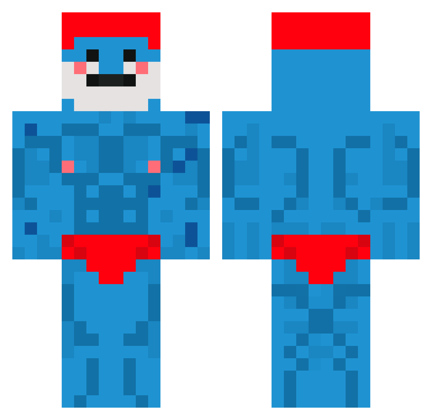 CallMeJuan Minecraft skin, front and back view