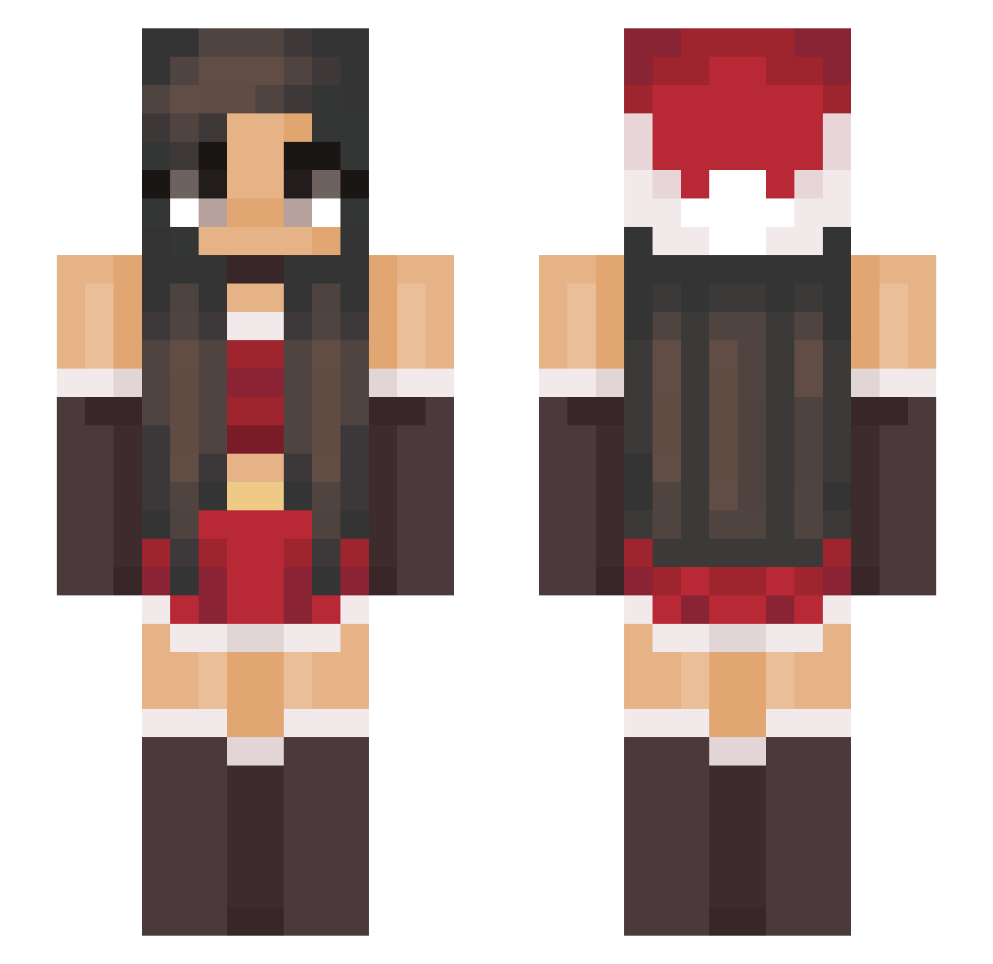 OpticalIllusien Minecraft skin, front and back view