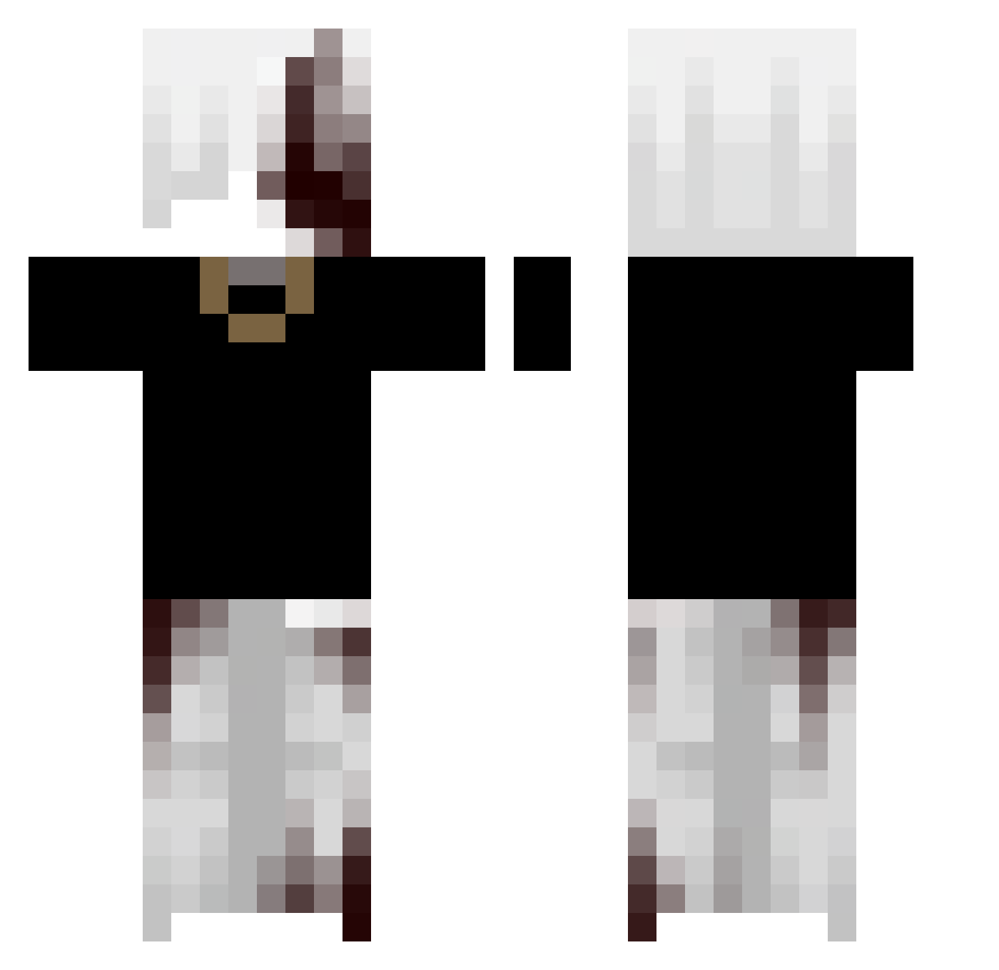 Lidkarsy Minecraft skin, front and back view