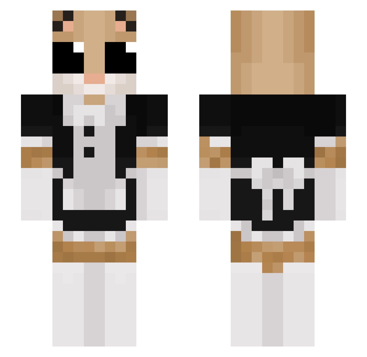 Maryanka Minecraft skin, front and back view