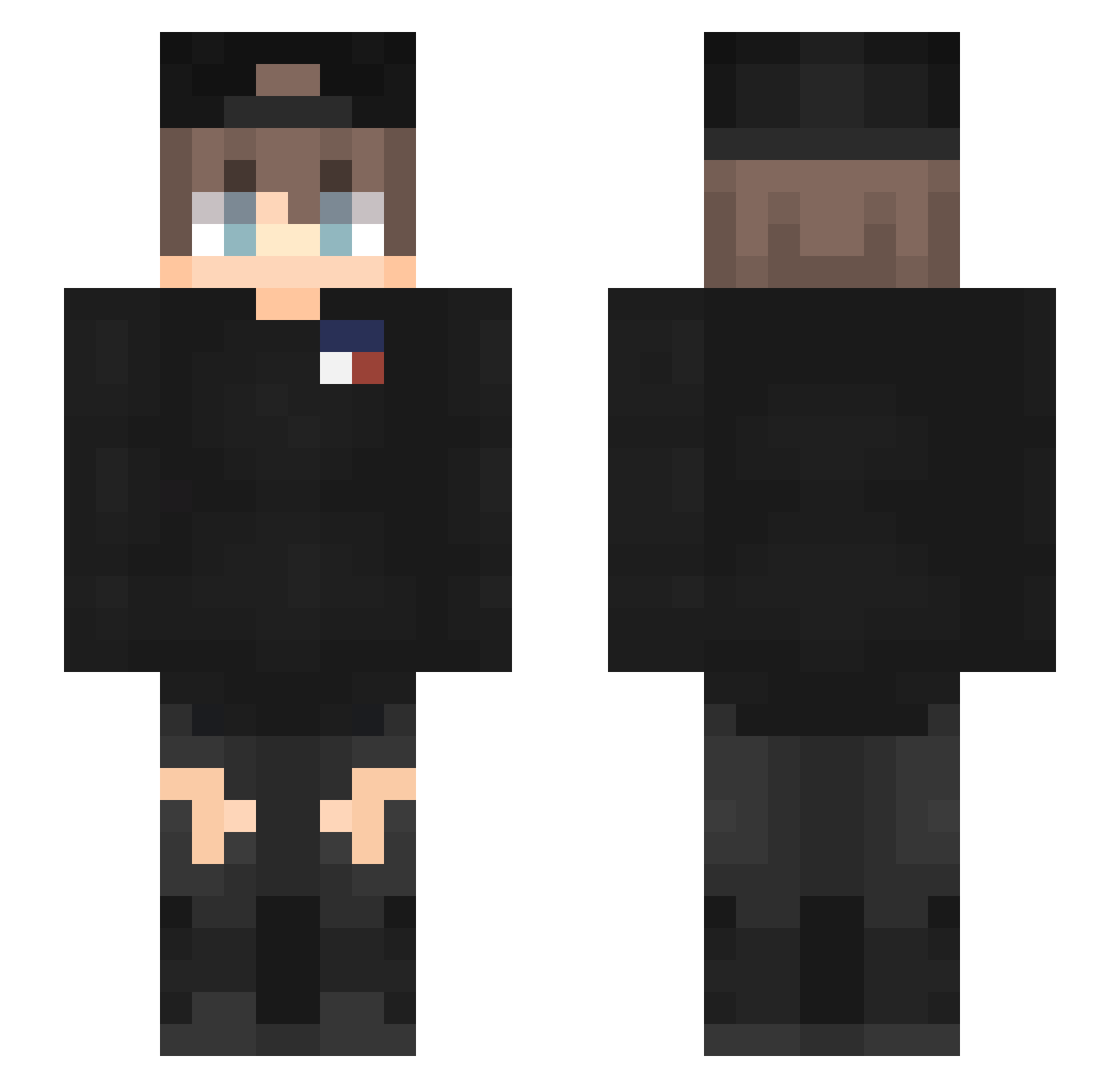 MaryyJane Minecraft skin, front and back view