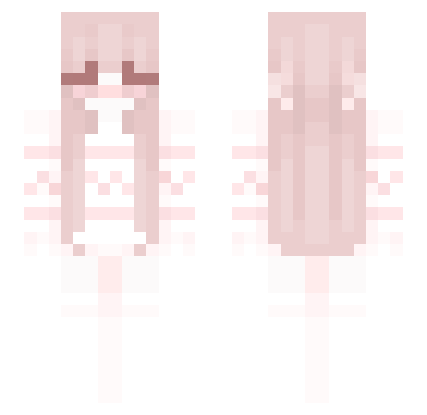 sharkum Minecraft skin, front and back view