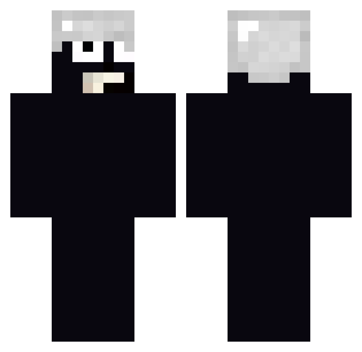 Perai Minecraft skin, front and back view
