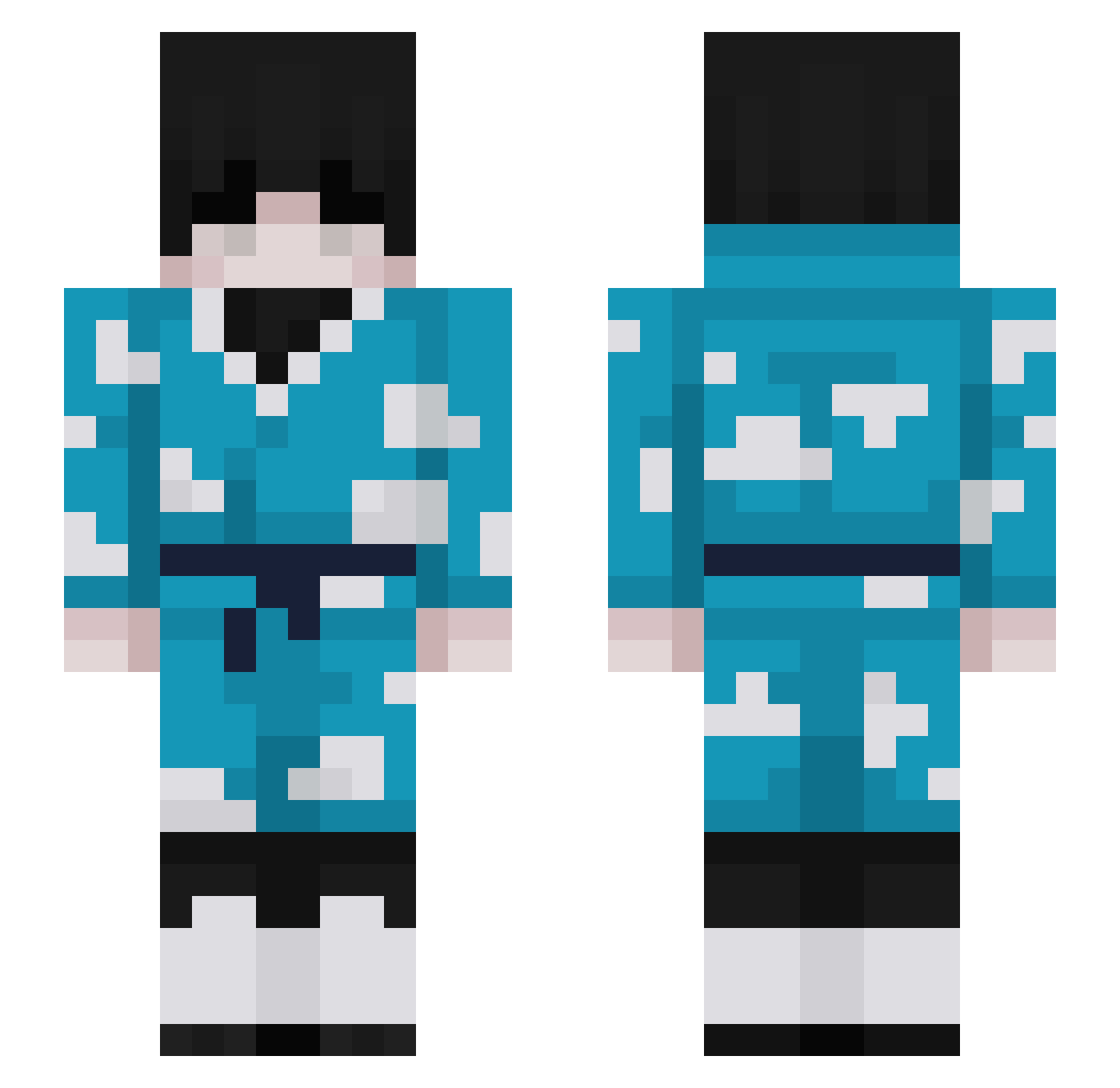 _MilkiWay_ Minecraft skin, front and back view