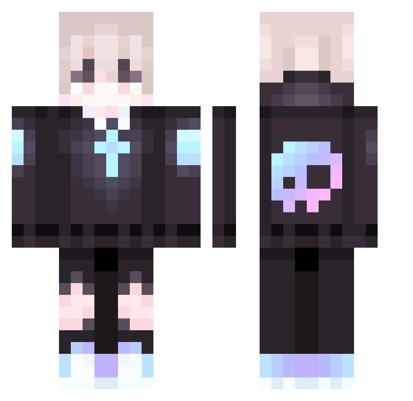 Xx_deathcycle_xX Minecraft skin, front and back view