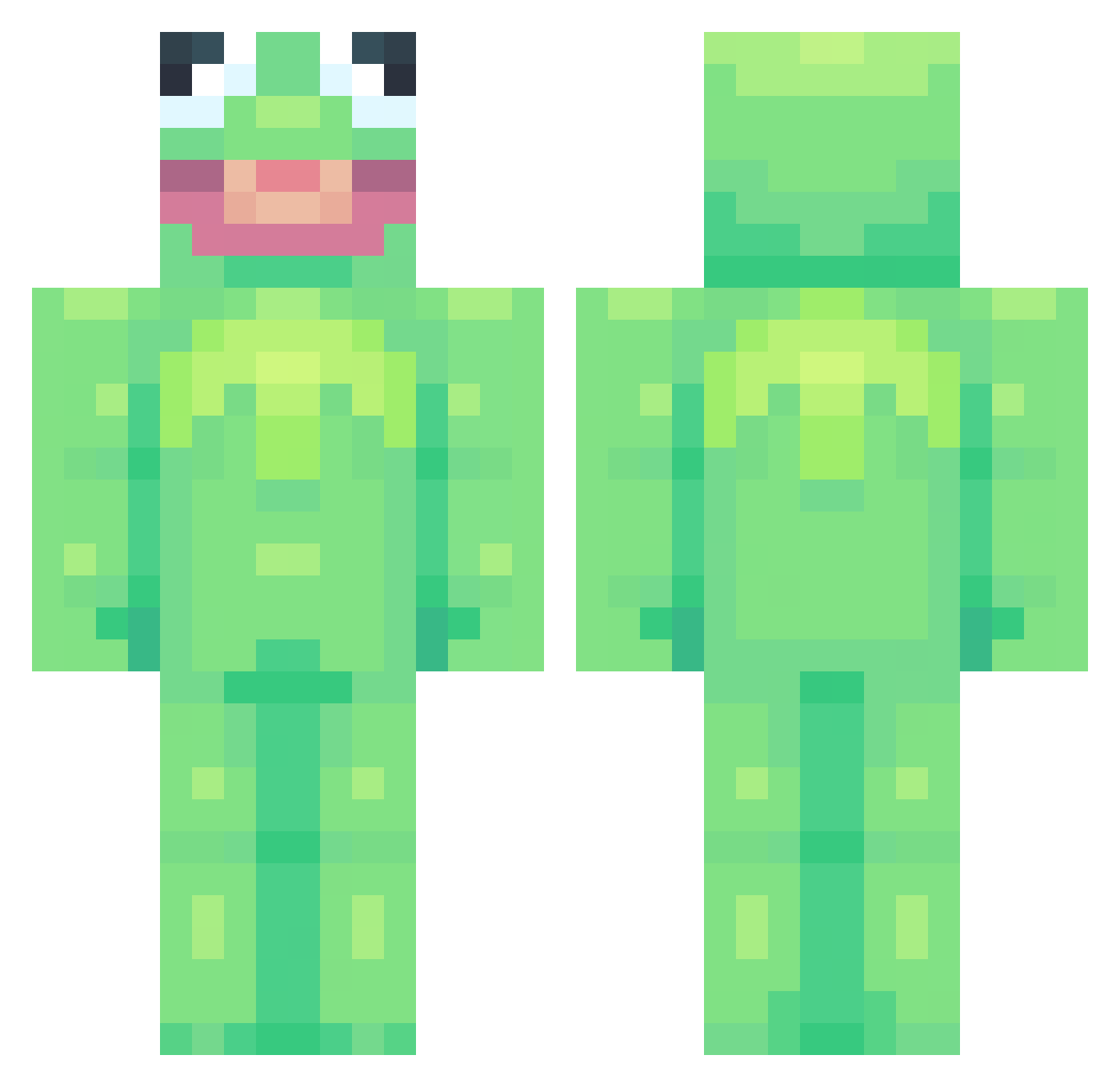 iEnjoyEatingGlue Minecraft skin, front and back view