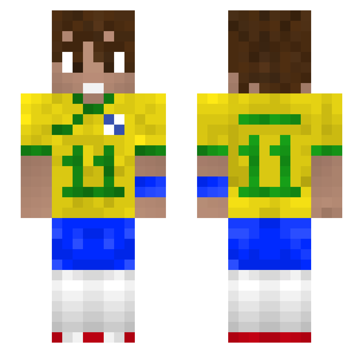 holri Minecraft skin, front and back view