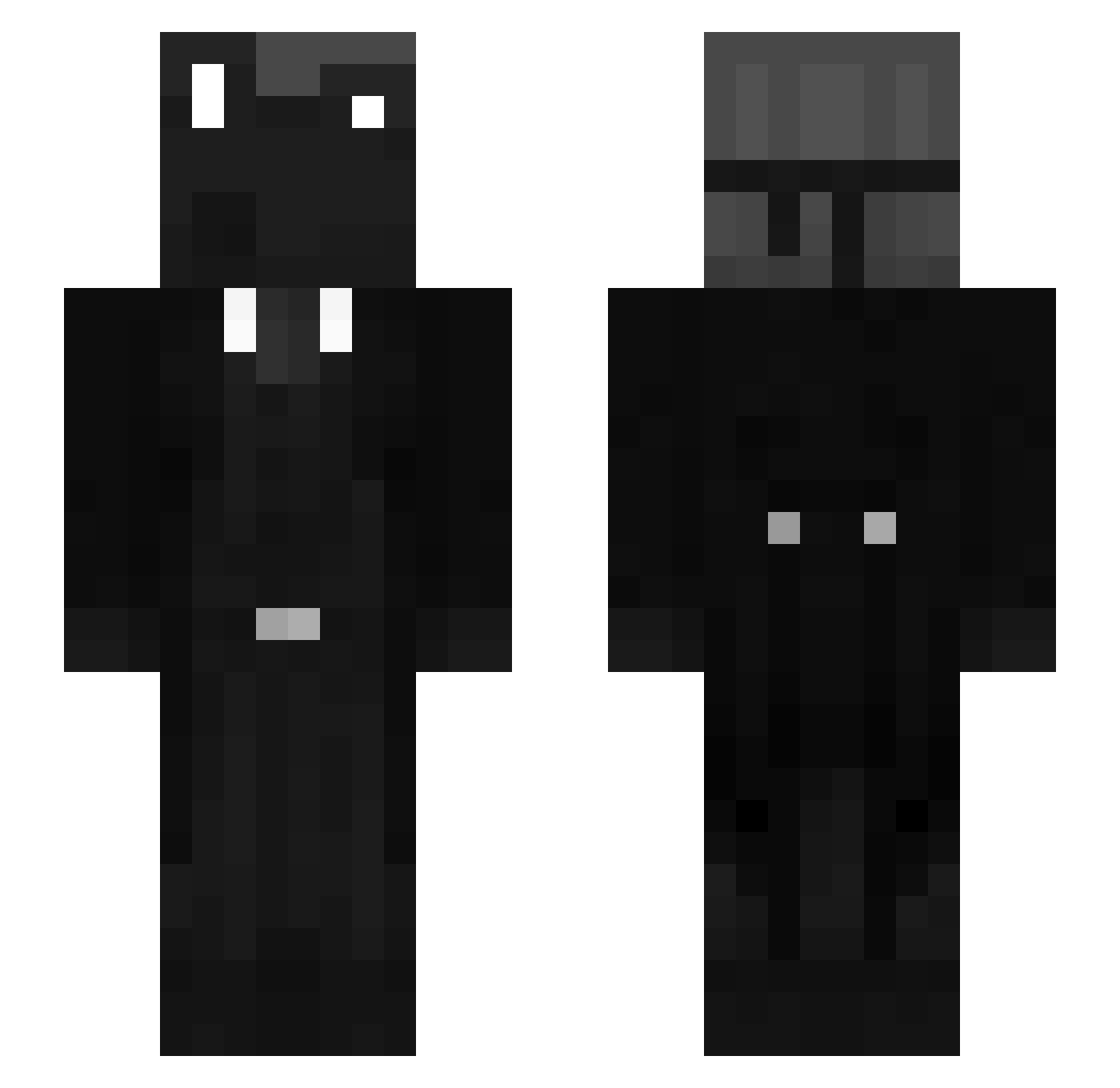 VanishingFire Minecraft skin, front and back view