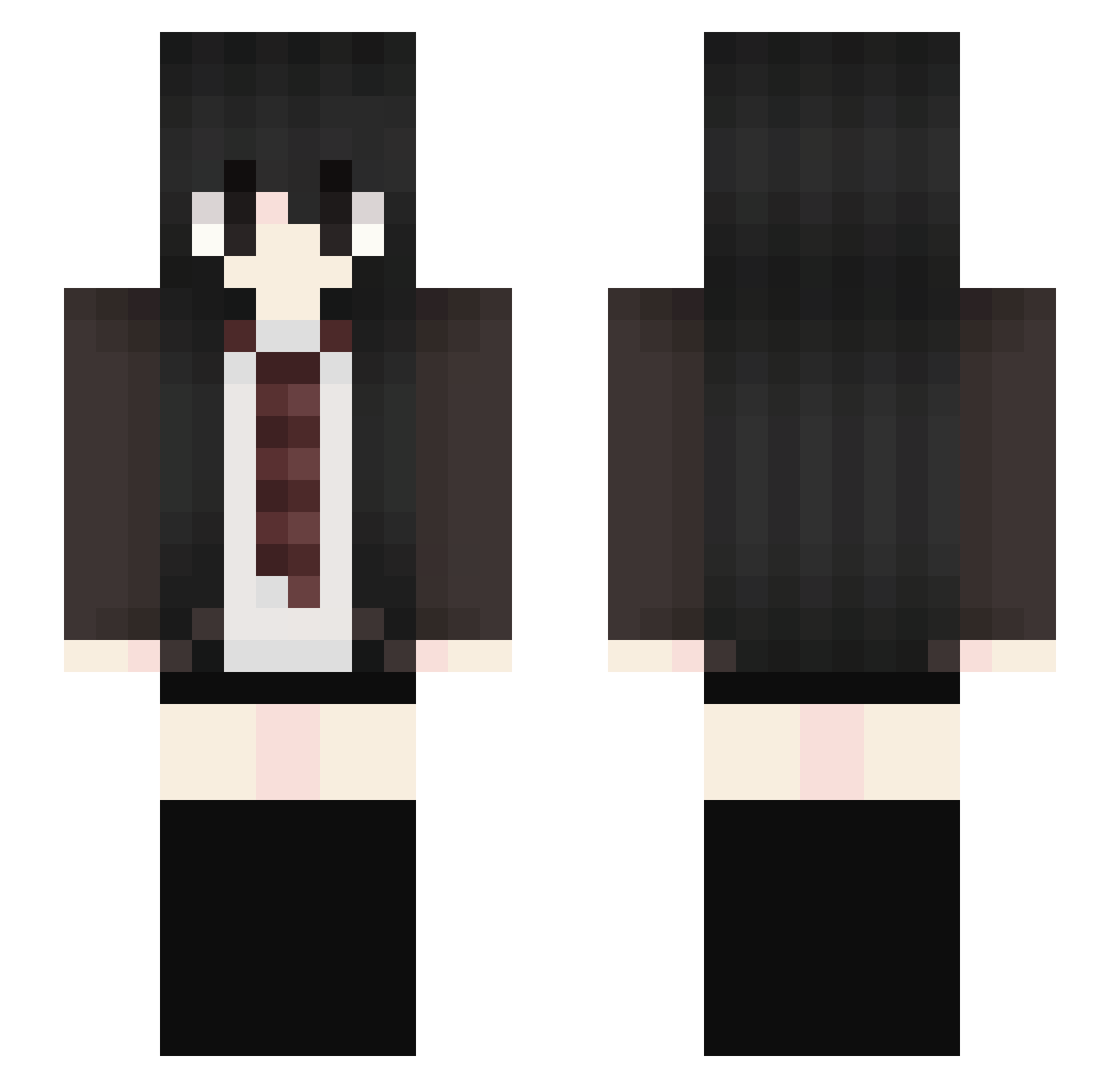 Session Minecraft skin, front and back view