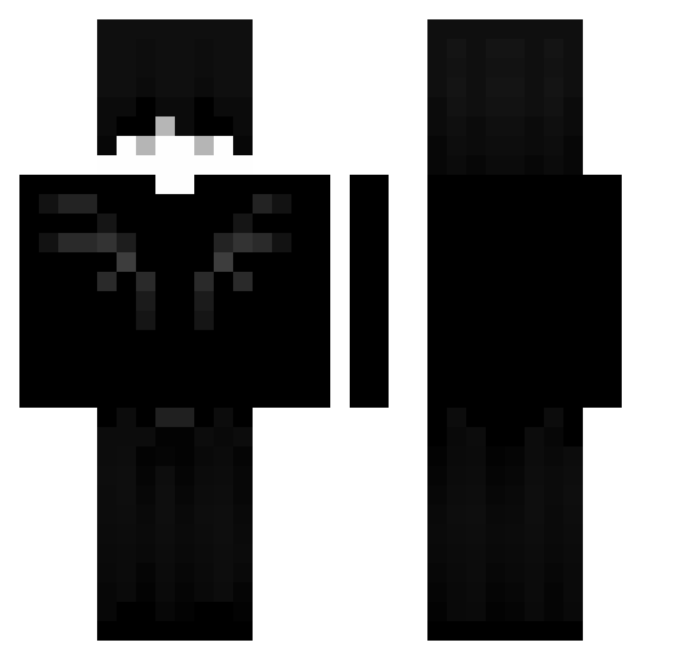 cnlized Minecraft skin, front and back view