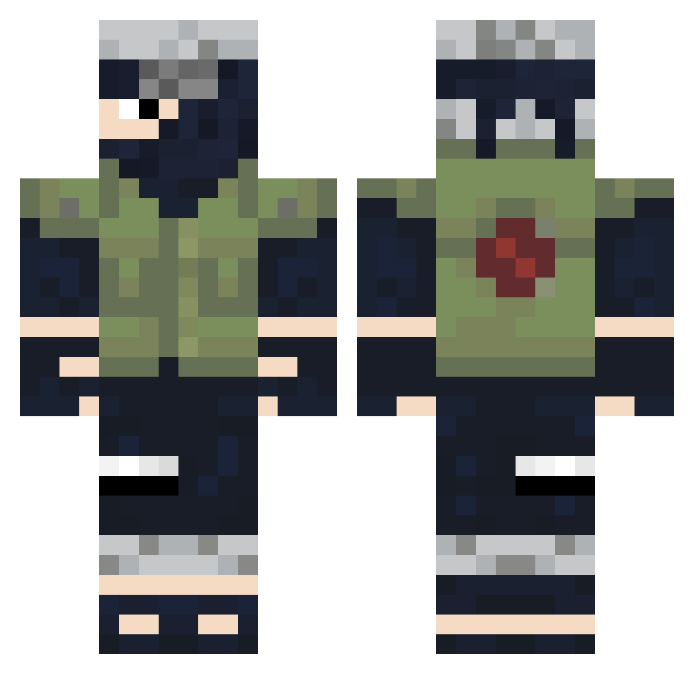 BoomBoomCou Minecraft skin, front and back view