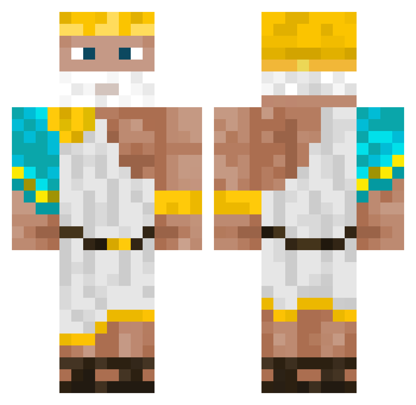 MagN1gg Minecraft skin, front and back view