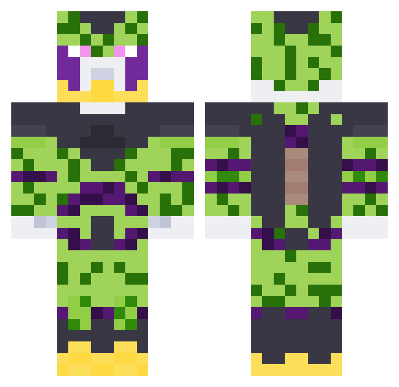 SC__J Minecraft skin, front and back view