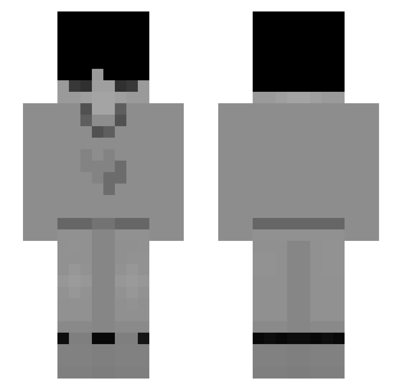 pochenBANNED Minecraft skin, front and back view